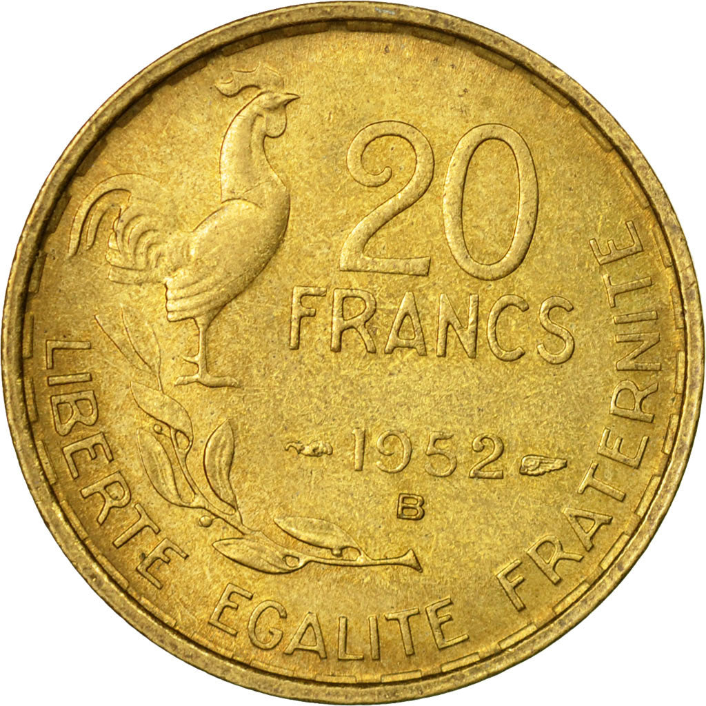 Münze, Frankreich, Guiraud, 20 Francs, 1952, Beaumont - Le Roger, VZ