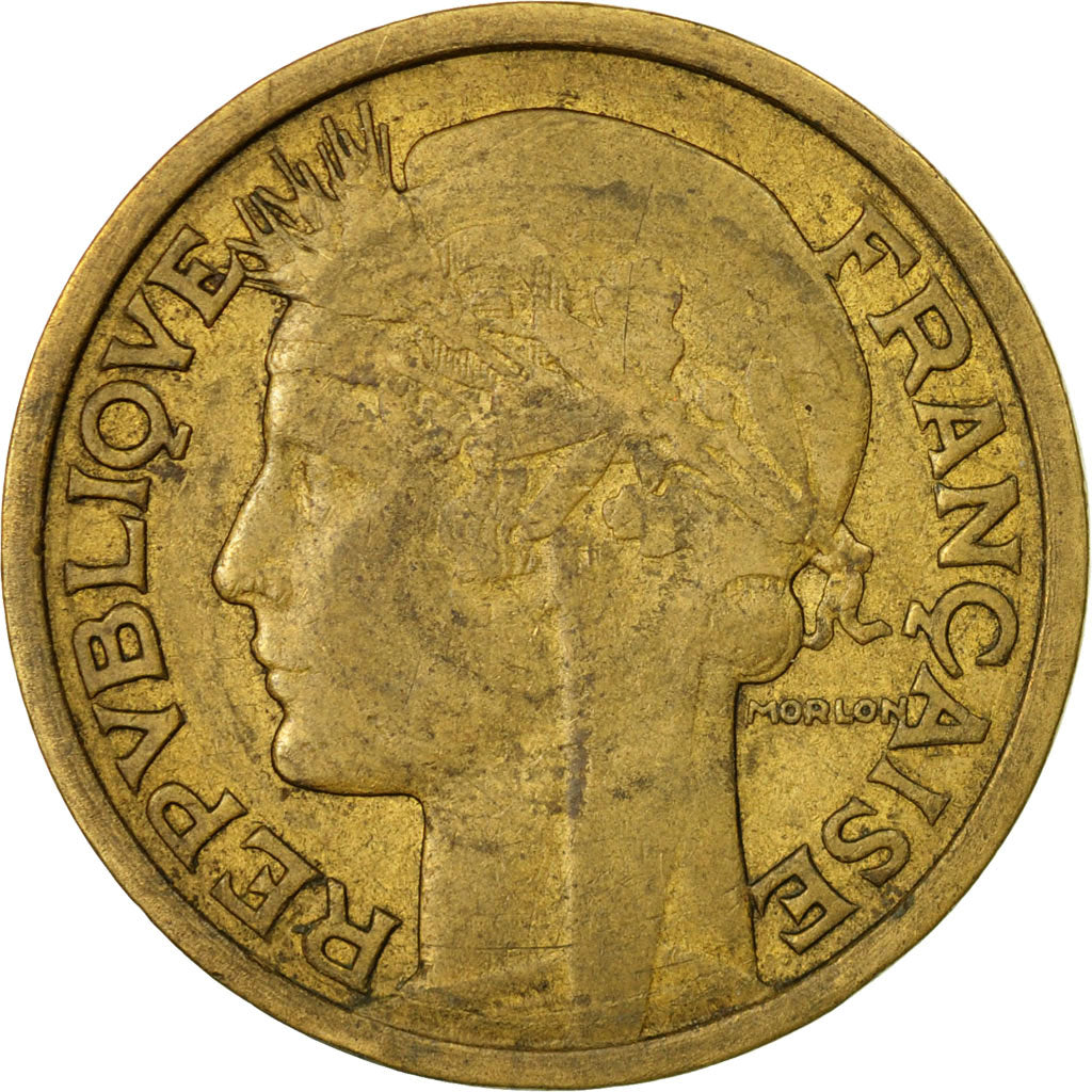 Münze, Frankreich, Morlon, 2 Francs, 1935, Paris, S, Aluminum-Bronze, KM:886