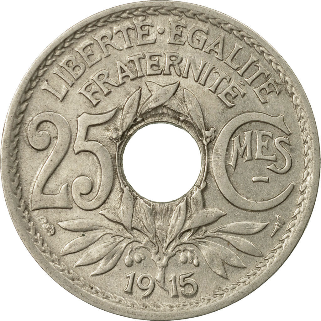 Coin, France, Lindauer, 25 Centimes, 1915, EF(40-45), Nickel, KM:867, Le