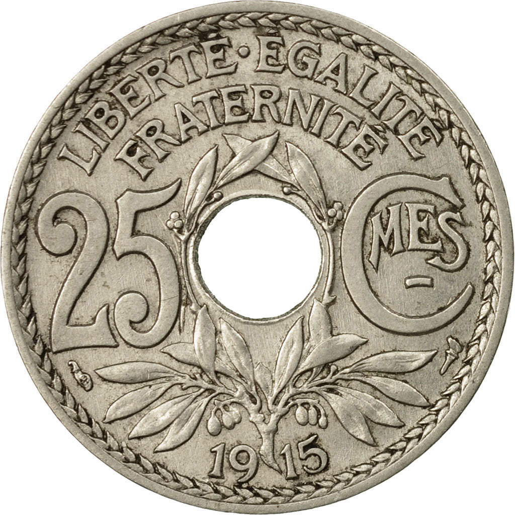 Coin, France, Lindauer, 25 Centimes, 1915, VF(30-35), Nickel, KM:867, Le