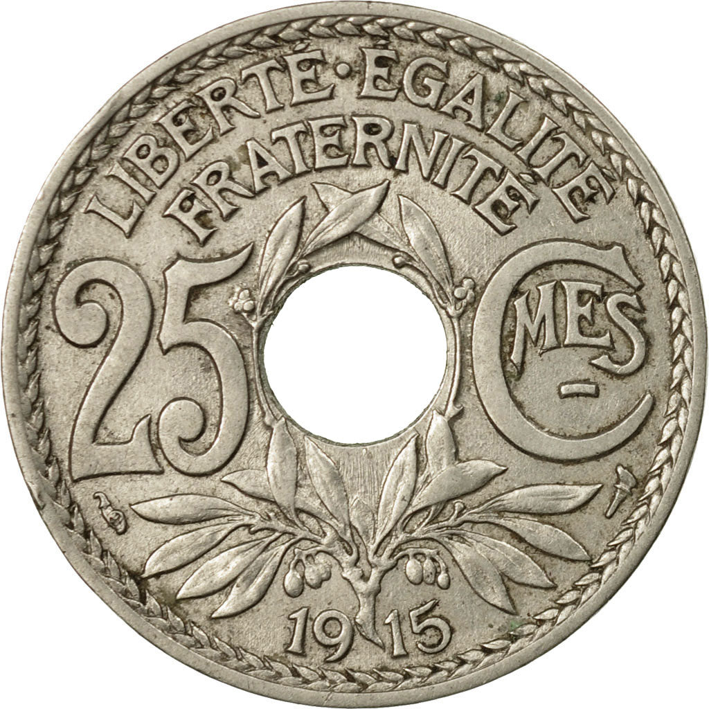 Coin, France, Lindauer, 25 Centimes, 1915, VF(30-35), Nickel, KM:867, Le