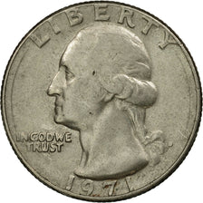 Coin, United States, Washington Quarter, Quarter, 1971, U.S. Mint, Philadelphia
