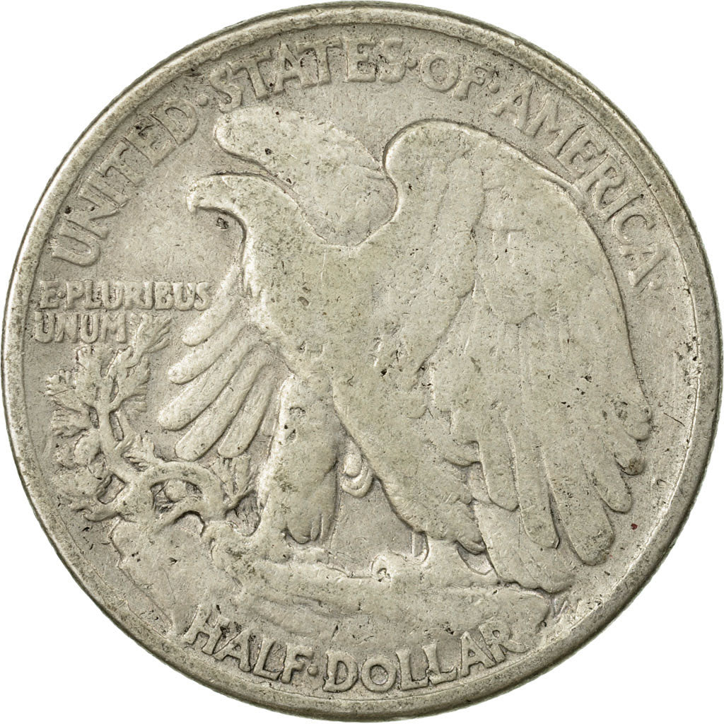 Coin, United States, Walking Liberty Half Dollar, Half Dollar, 1943, U.S. Mint
