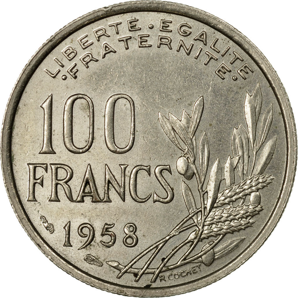 Monnaie, France, Cochet, 100 Francs, 1958, TTB, Copper-nickel, KM:919.1, Le
