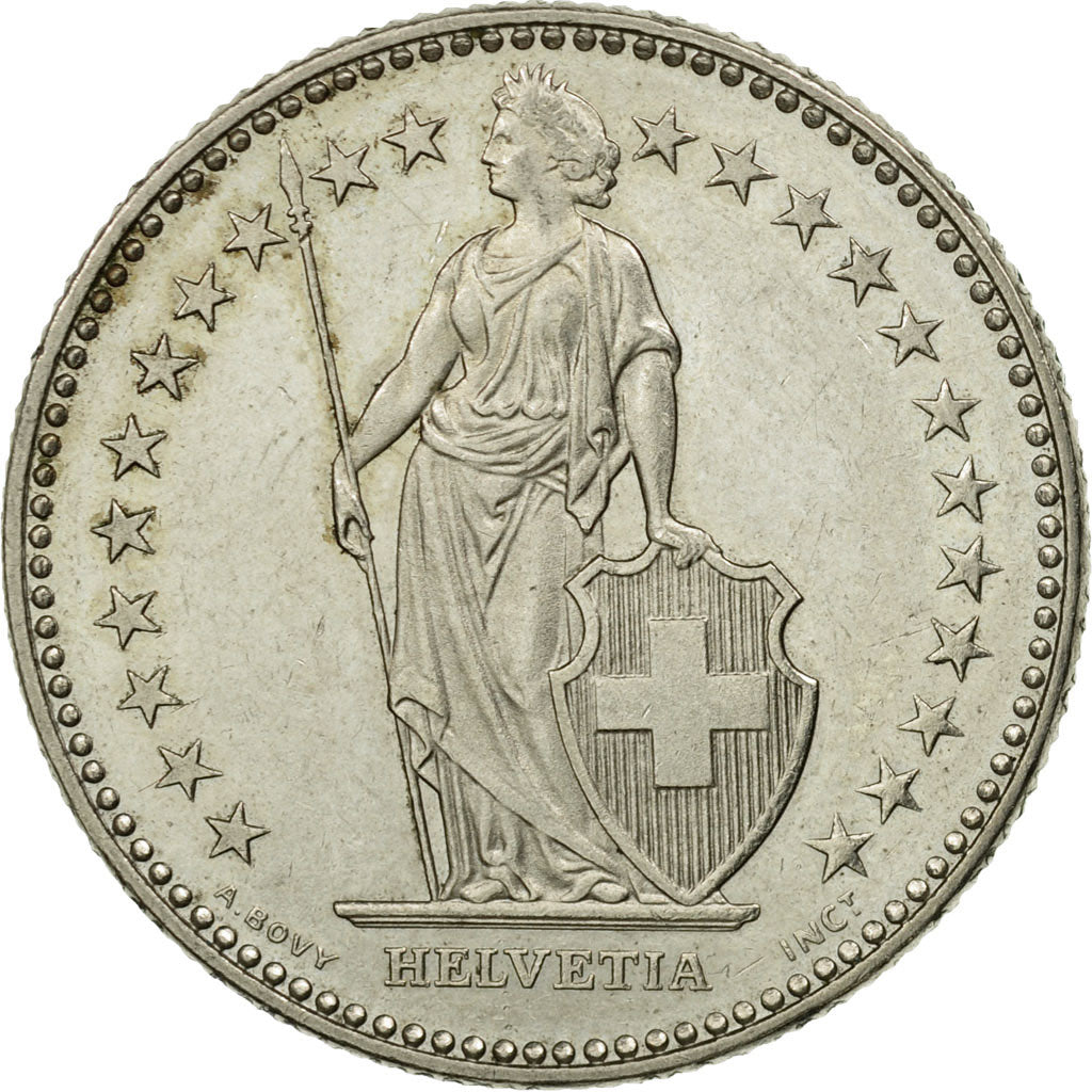 Coin, Switzerland, 2 Francs, 1983, Bern, EF(40-45), Copper-nickel, KM:21a.3