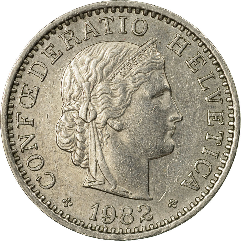 Münze, Schweiz, 20 Rappen, 1982, Bern, SS+, Copper-nickel, KM:29a