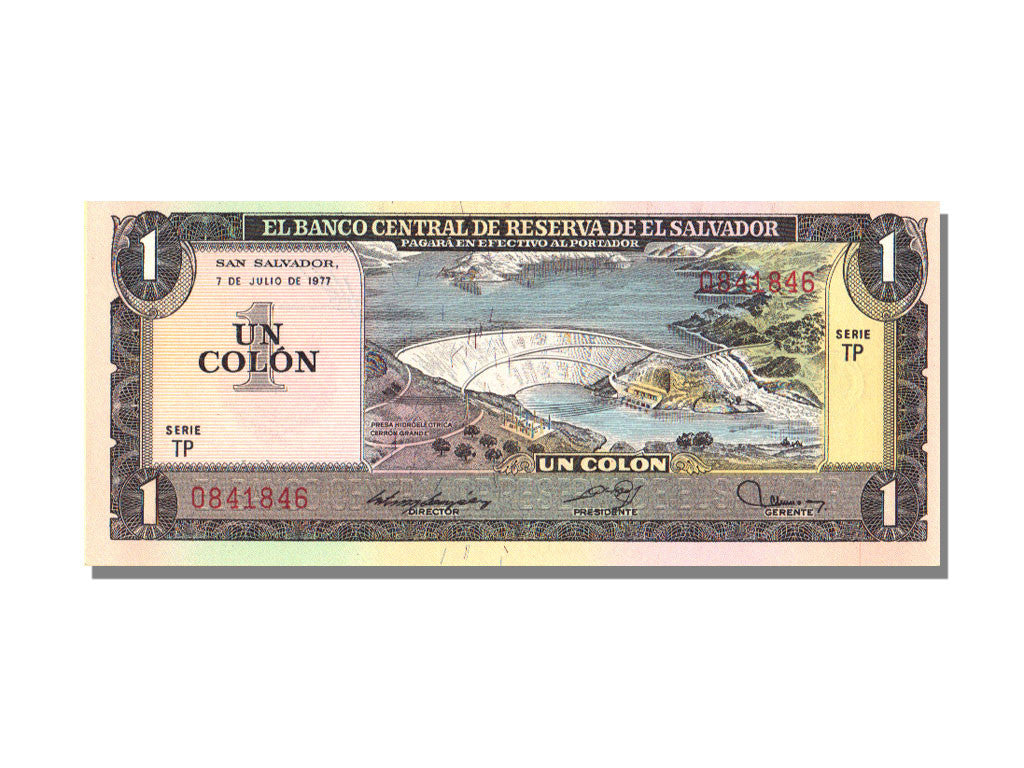 Banknote, El Salvador, 1 Colon, 1977, 1977-07-07, UNC(65-70)