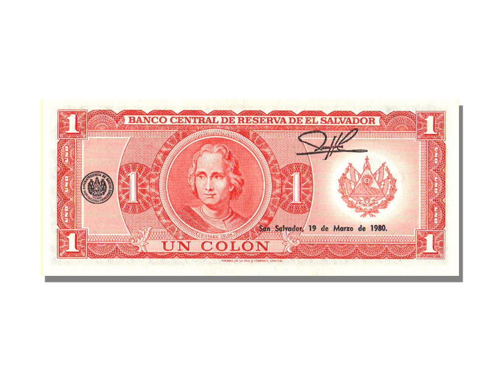 Banknote, El Salvador, 1 Colon, 1977, 1977-07-07, UNC(65-70)