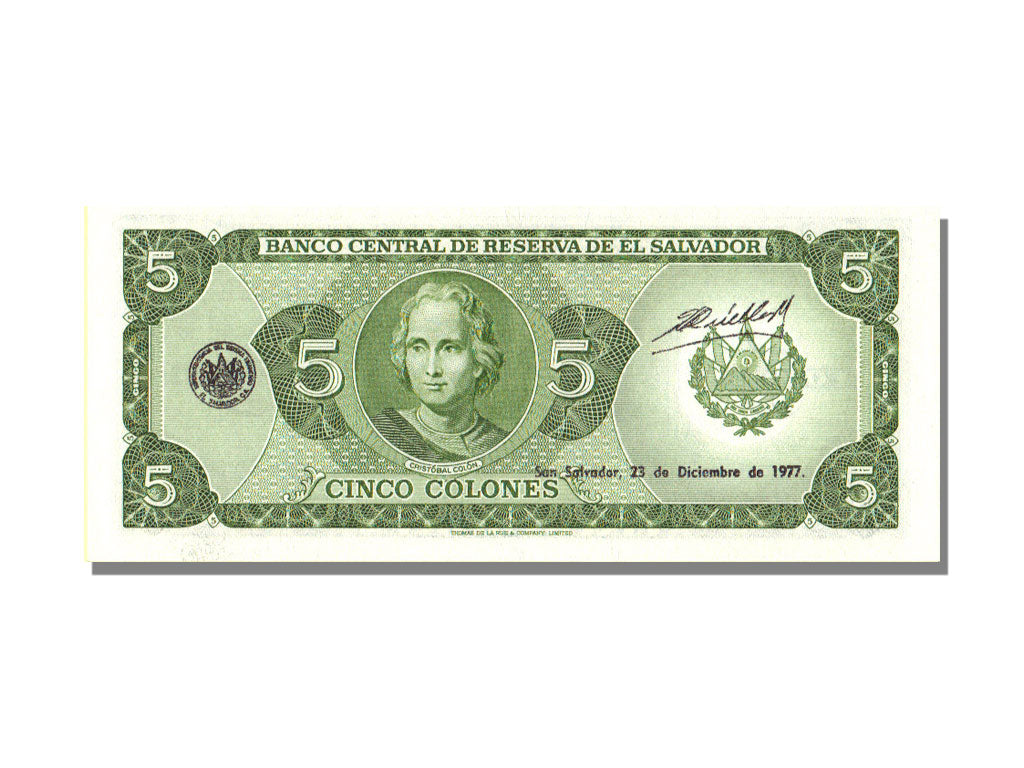 Billete, 5 Colones, 1977, El Salvador, 1977-10-06, UNC