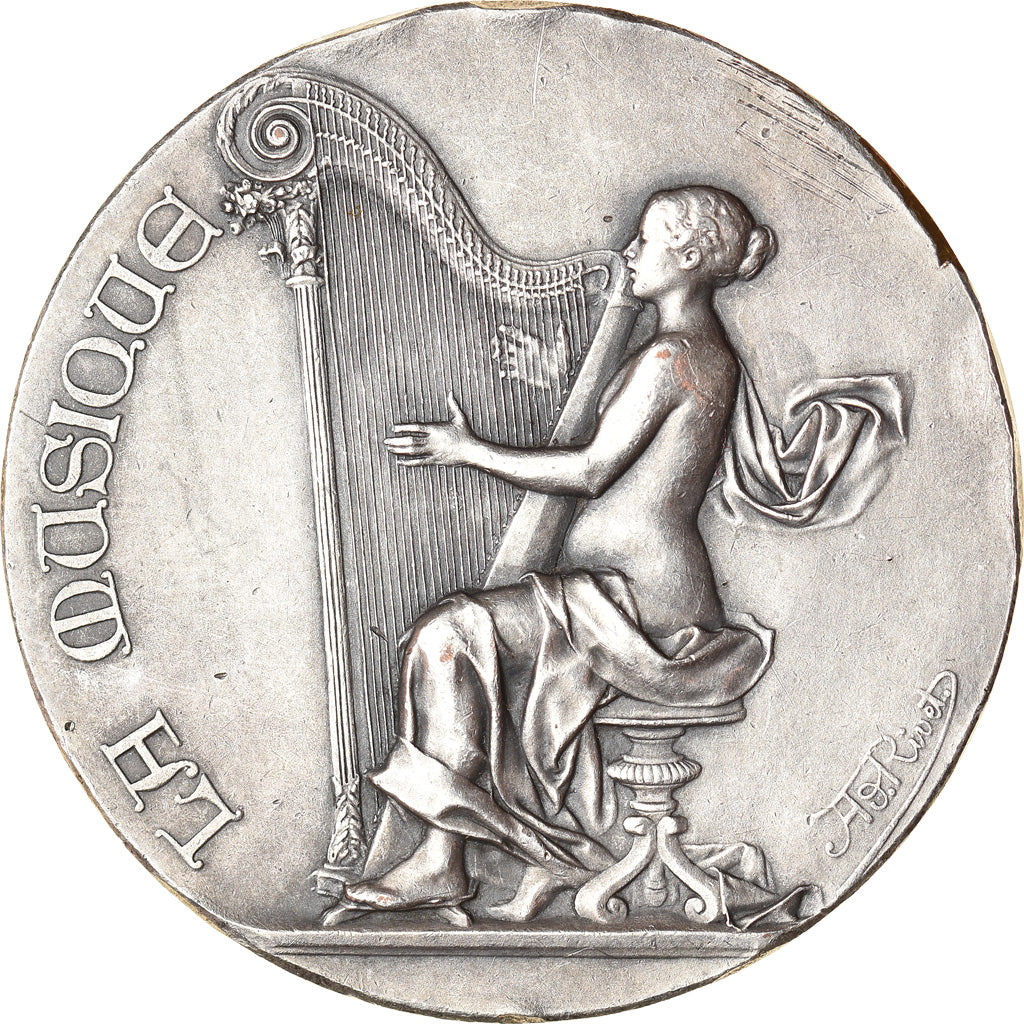 França, Medal, Art Nouveau, la Musique, Artes e Cultura, Rivet, AU(55-58)