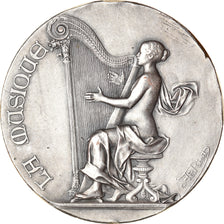 França, Medal, Art Nouveau, la Musique, Artes e Cultura, Rivet, AU(55-58)