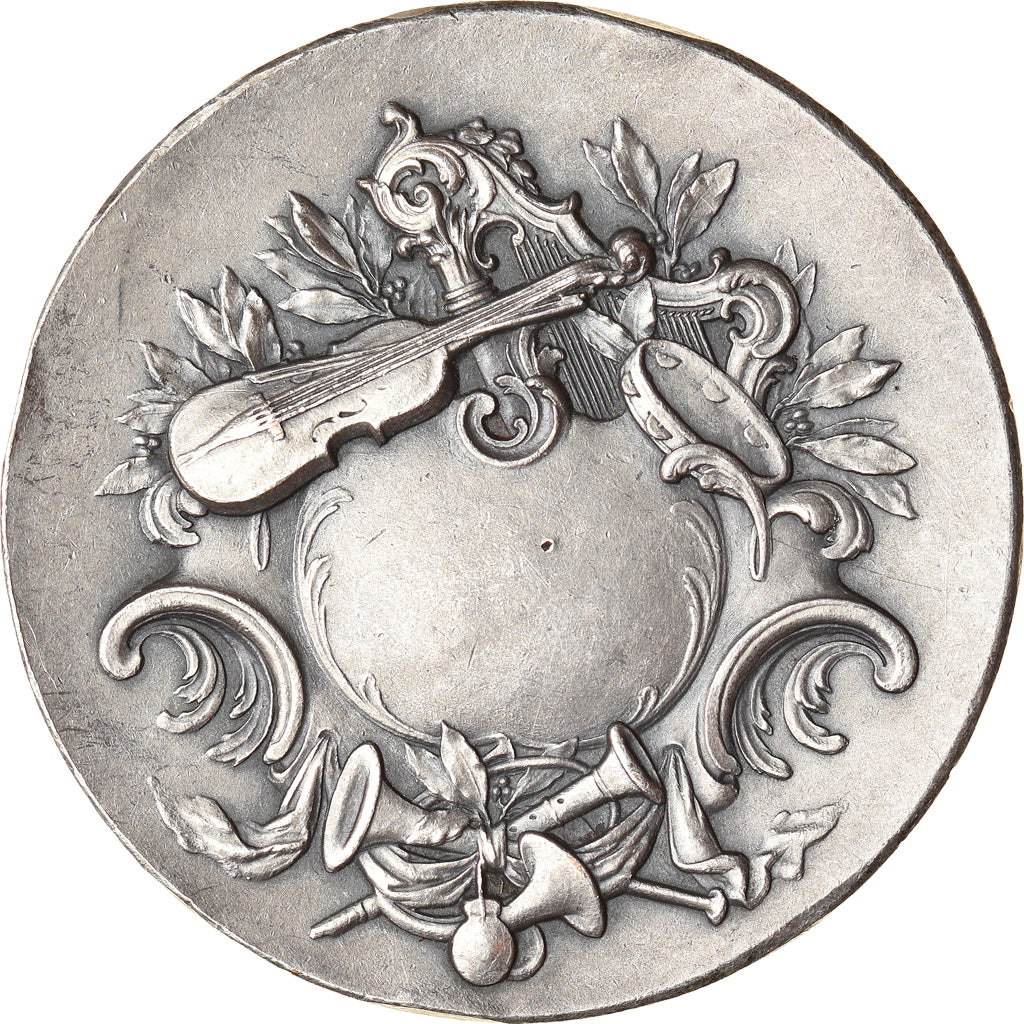 França, Medal, Art Nouveau, la Musique, Artes e Cultura, Rivet, AU(55-58)