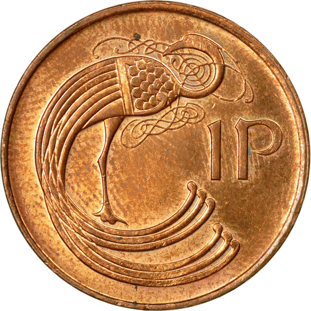 Coin, IRELAND REPUBLIC, Penny, 1995, EF(40-45), Copper Plated Steel, KM:20a