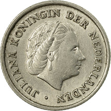 Coin, Netherlands, Juliana, 10 Cents, 1958, VF(30-35), Nickel, KM:182