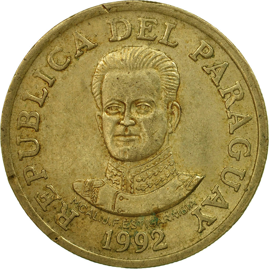 Moneda, Paraguay, 50 Guaranies, 1992, MBC, Cobre - níquel - cinc, KM:191