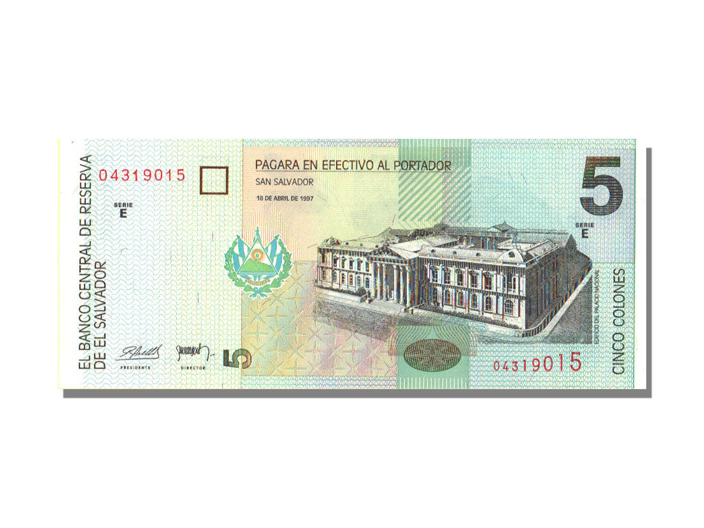 El Salvador, 5 Colones, 1997, 1997-07-07, UNC(65-70)