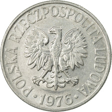 Moneta, Polska, 50 Groszy, 1976, Warsaw, AU(50-53), Aluminium, KM:48.1