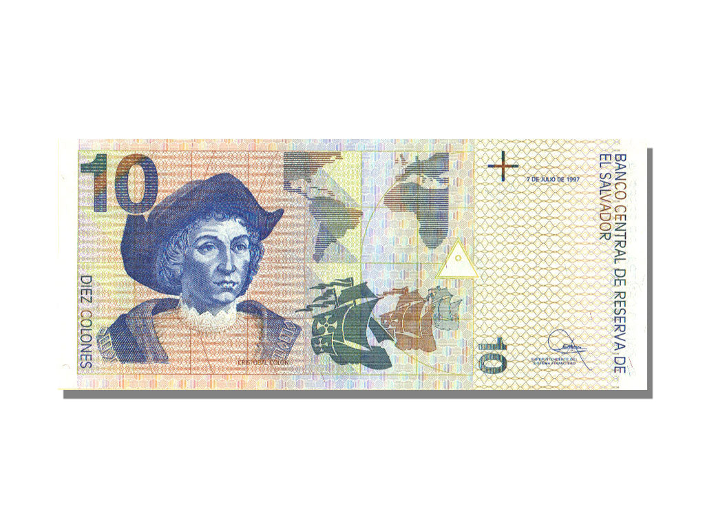 El Salvador, 10 Colones, 1997, 1997-07-07, UNC(65-70)