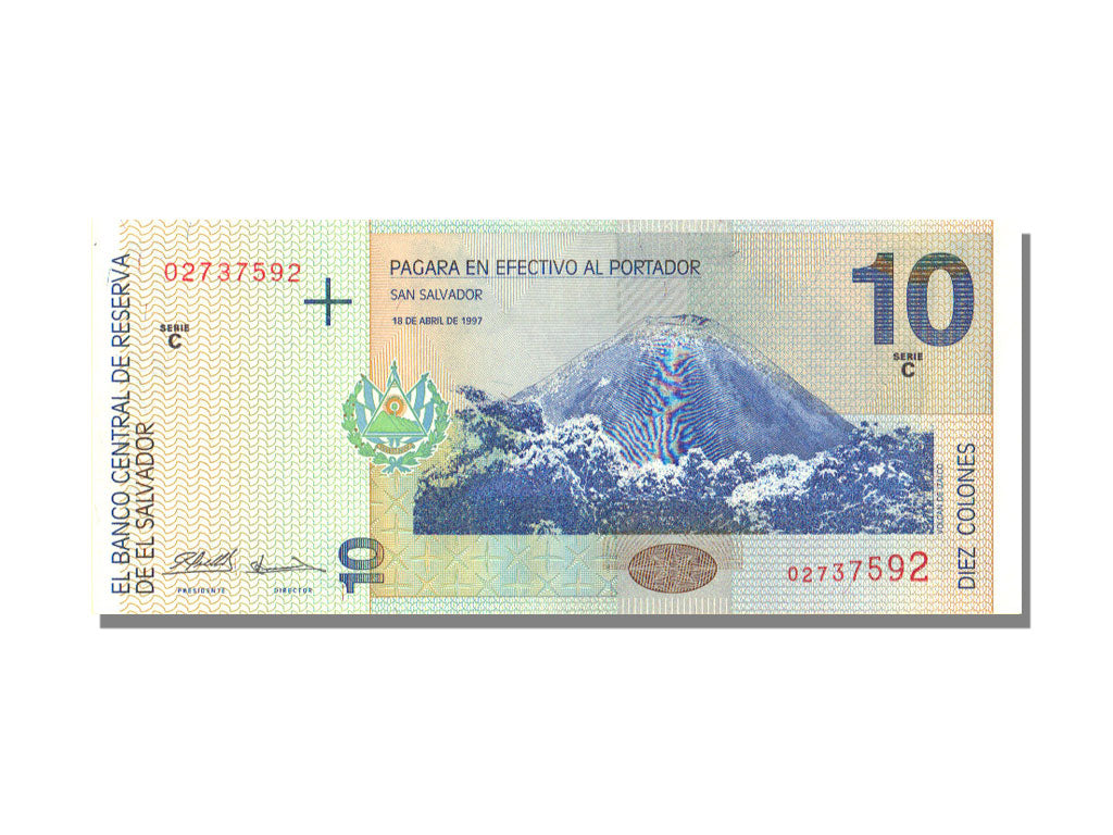 El Salvador, 10 Colones, 1997, 1997-07-07, UNC(65-70)