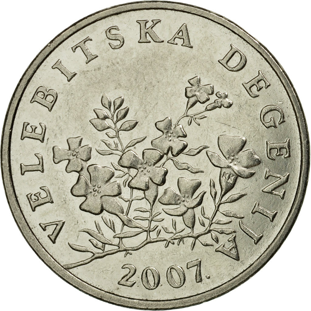 Coin, Croatia, 50 Lipa, 2007, EF(40-45), Nickel plated steel, KM:8