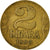 Moneta, Jugosławia, Petar II, 2 Dinara, 1938, VF(20-25), Aluminium-Brąz, KM:20