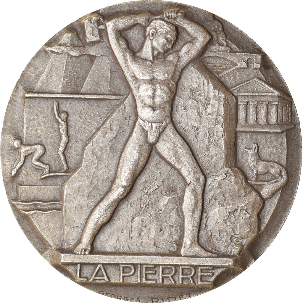 France, Medal, La Pierre, Batiment et Travaux Publics de Rouen, Business &