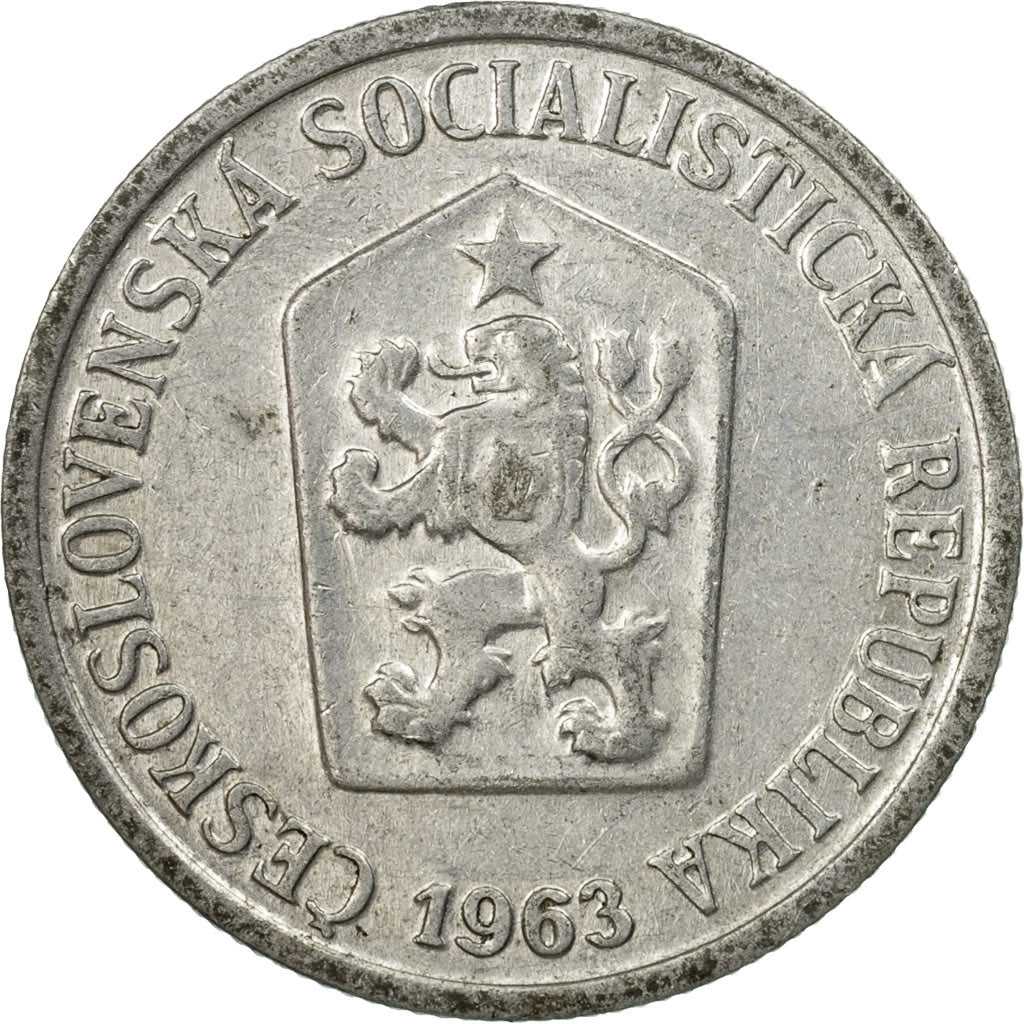 Münze, Tschechoslowakei, 10 Haleru, 1963, SS, Aluminium, KM:49.1