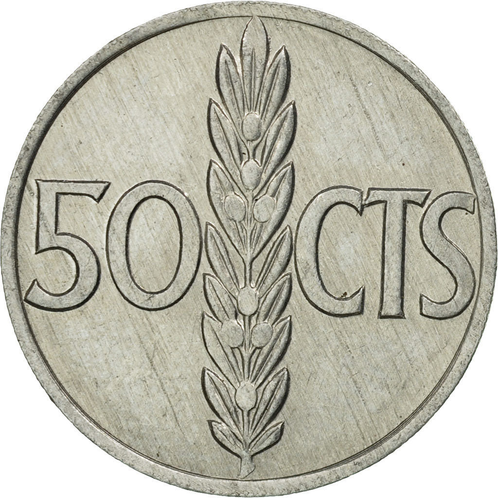 Monnaie, Espagne, Francisco Franco, caudillo, 50 Centimos, 1971, SUP, Aluminium