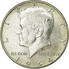 Coin, United States, Kennedy Half Dollar, Half Dollar, 1964, U.S. Mint