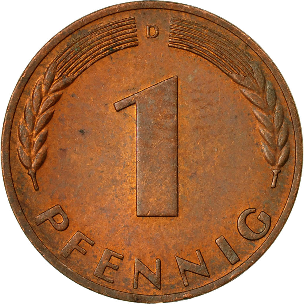 Moneta, GERMANIA - REPUBBLICA FEDERALE, Pfennig, 1970, Munich, MB+, Acciaio