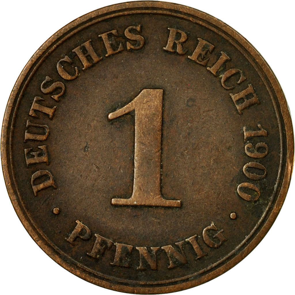 Munten, DUITSLAND - KEIZERRIJK, Wilhelm II, Pfennig, 1900, Berlin, ZF, Koper
