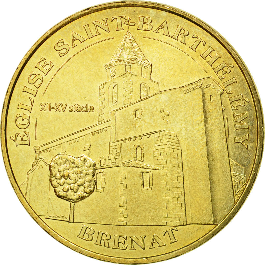France, Token, Touristic token, Brenat - Eglise Saint Barthélémy, 2012, MDP