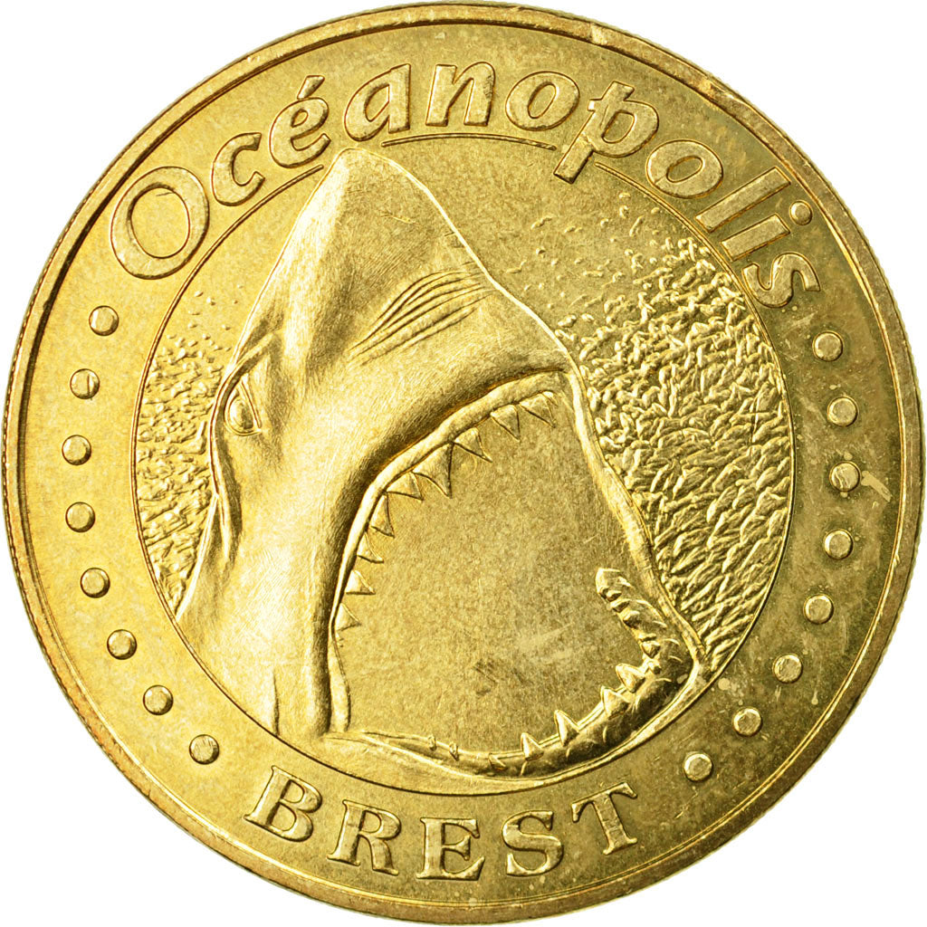 France, Token, Touristic token, Brest - Océanopolis n°3 - Requin Blanc, 2011