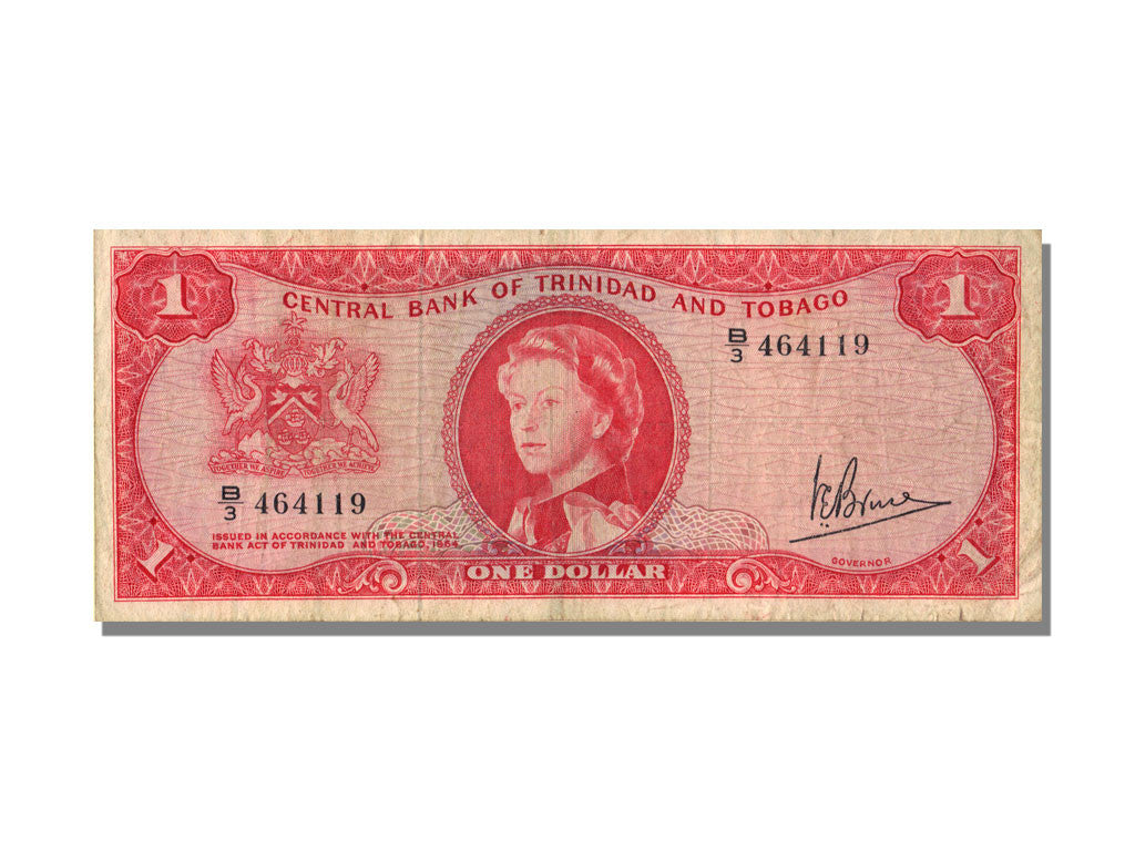 Trinidad and Tobago, 1 Dollar, 1964, KM #26c, AU(50-53), B/3