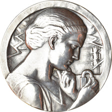France, Medal, Art Déco, Producteurs d'Energie Electrique, 1936, Grun, MS(63)