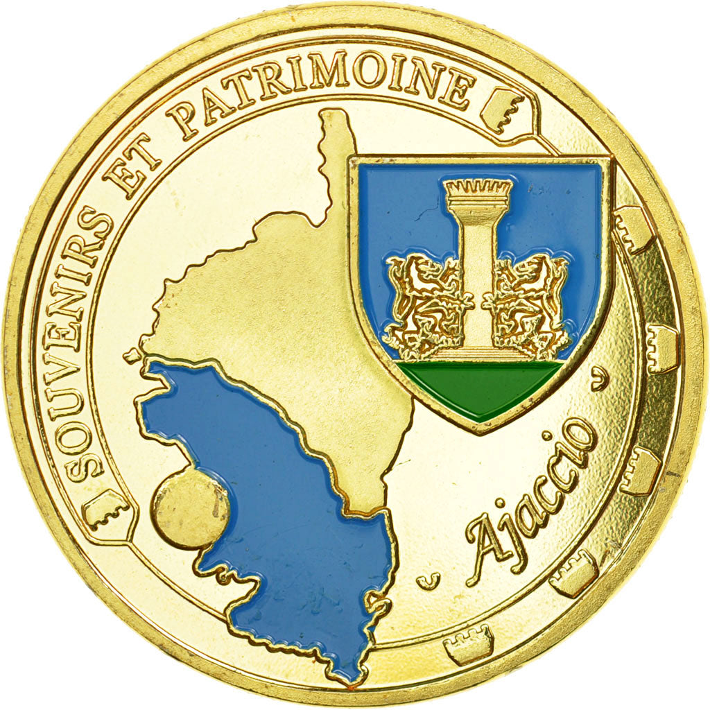 France, Jeton, Jeton Touristique, 20/ Ajaccio, Souvenirs et Patrimoine, TTB