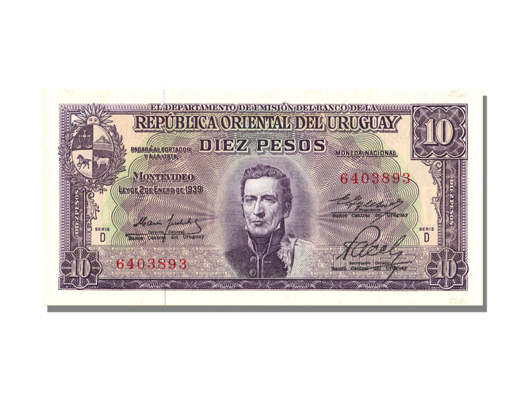 Uruguay, 10 Pesos, 1939, UNC(65-70)
