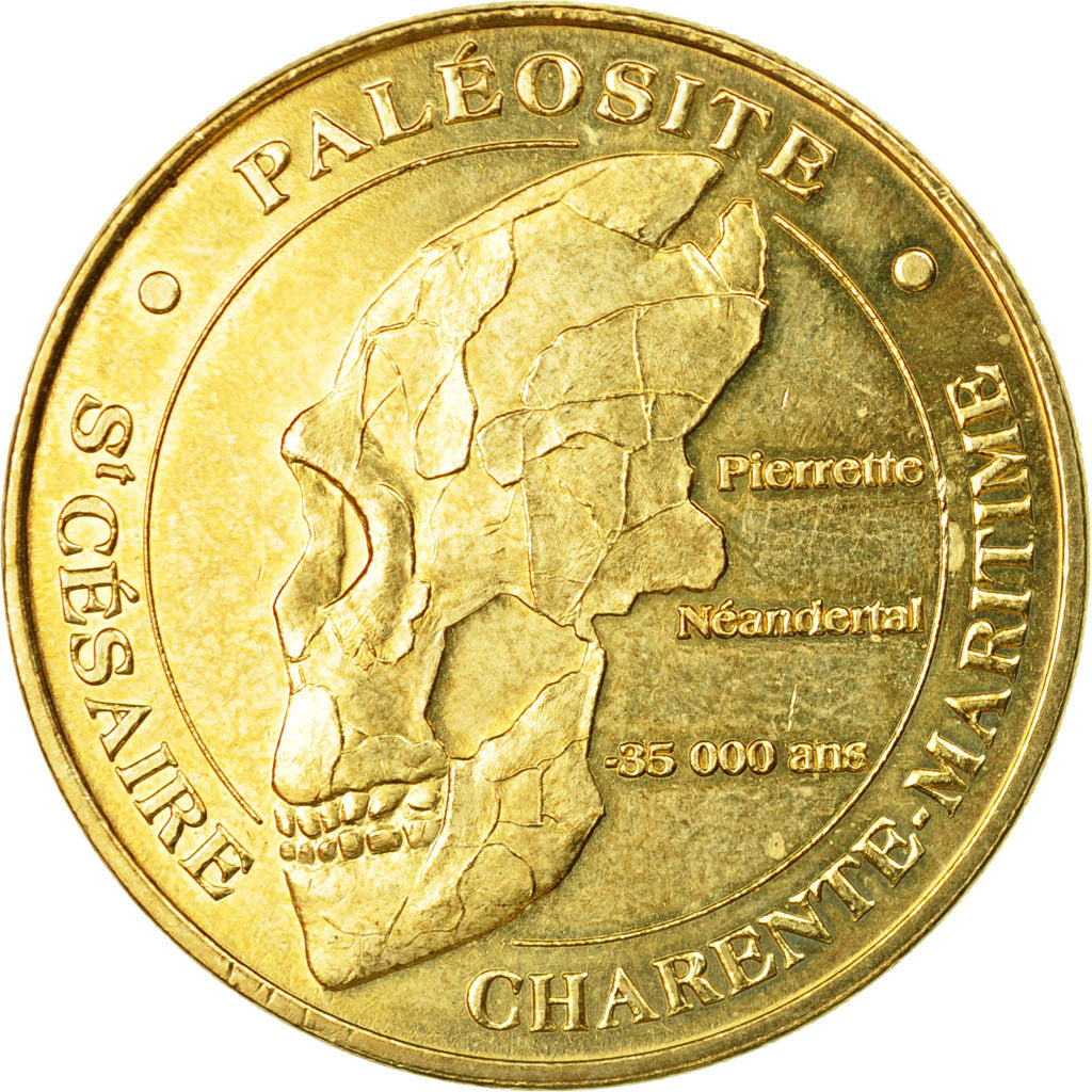 France, Token, Touristic token, Saint-Césaire - Paléosite n°1 - Le crâne de