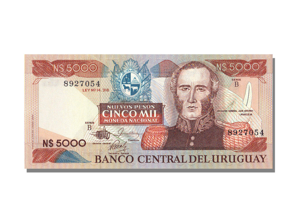 Uruguay, 5000 Nuevos Pesos, KM #65a, UNC(65-70), B