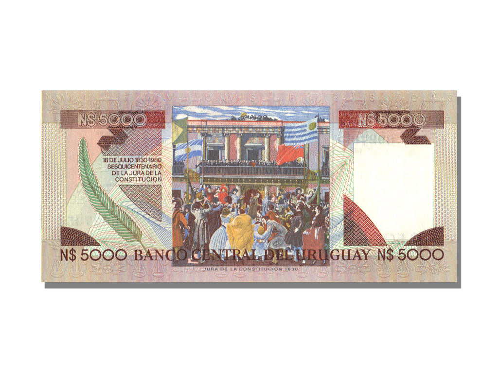 Uruguay, 5000 Nuevos Pesos, KM #65a, UNC(65-70), B