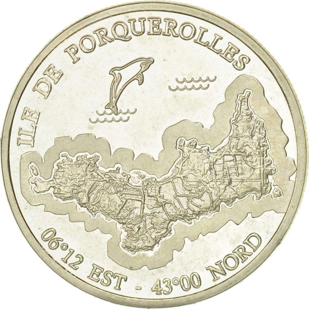 France, Token, Touristic token, 83/ Porquerolles - Latitude et longitude