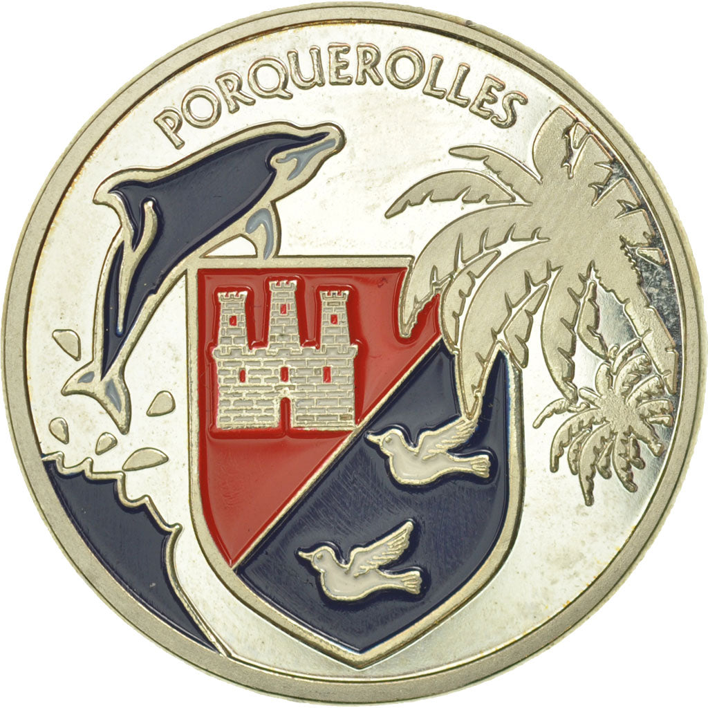 France, Token, Touristic token, 83/ Porquerolles - Latitude et longitude