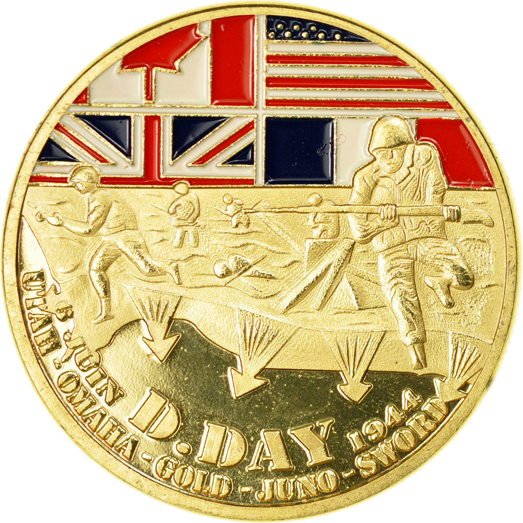 Francia, Token, Jetón turístico, Normandie - Utah Omaha Gold Juno Sword - D