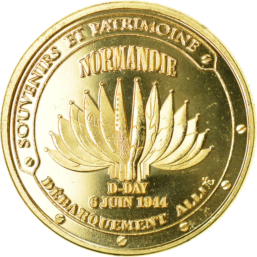Francia, Token, Jetón turístico, Normandie - Utah Omaha Gold Juno Sword - D