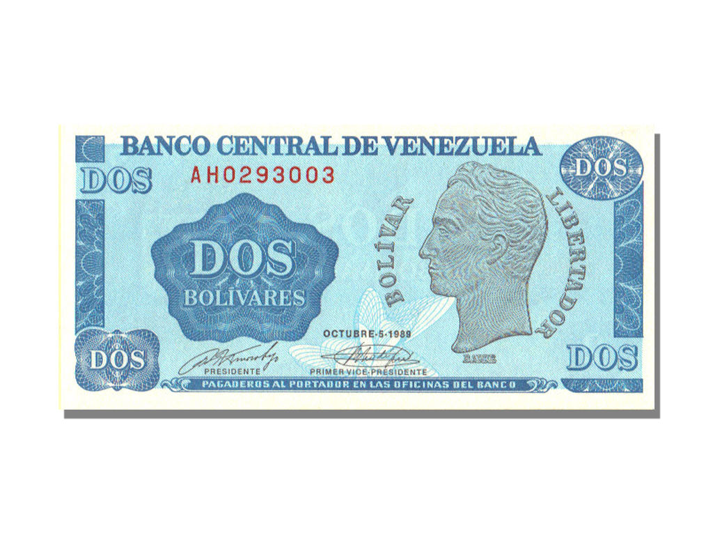 Venezuela, 2 Bolivares, 1989, 1989-10-05, UNC(65-70)