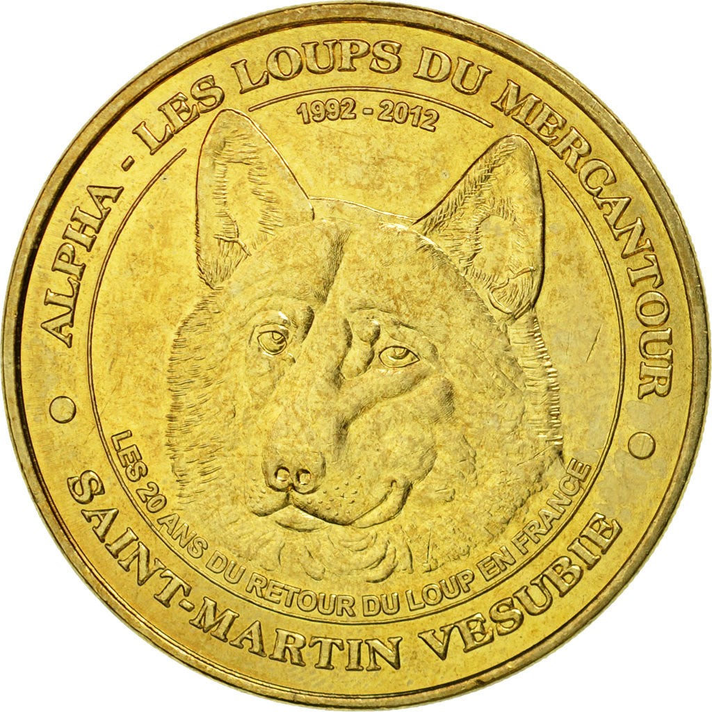 France, Jeton, Jeton Touristique, Saint-Martin de Vésubie - Alpha - Les loups