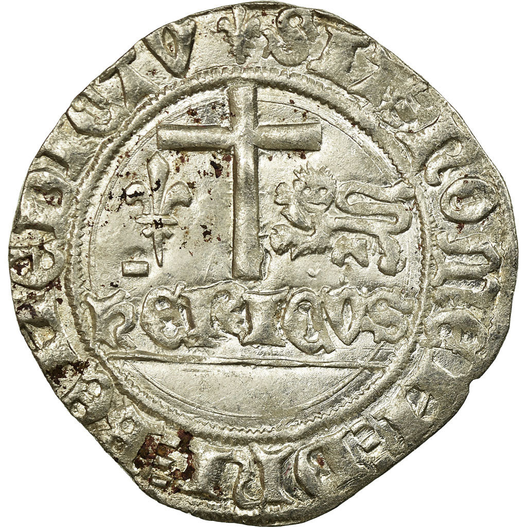 Coin, France, Blanc aux Écus, Saint Lô, AU(55-58), Silver
