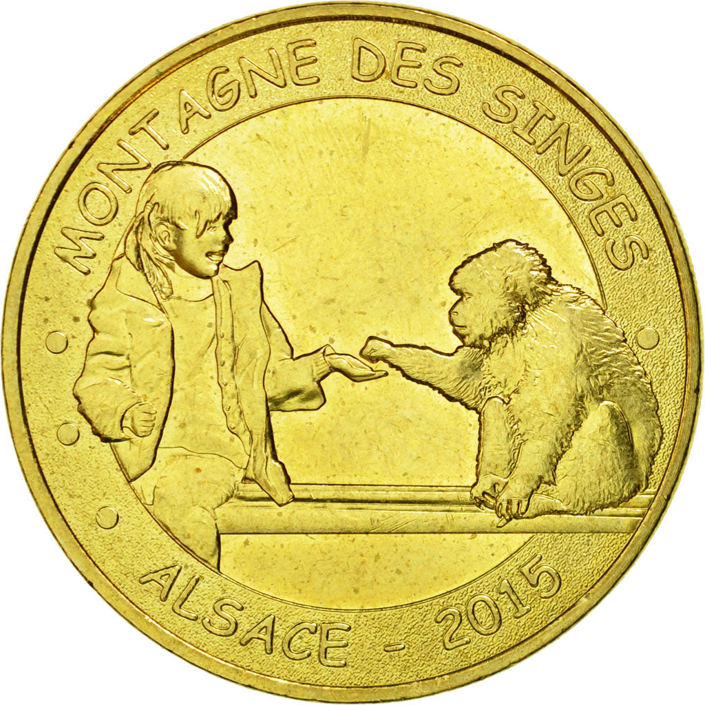 Francia, Token, Touristic token, Kintzheim -  Montagne des Singes n°10, 2015