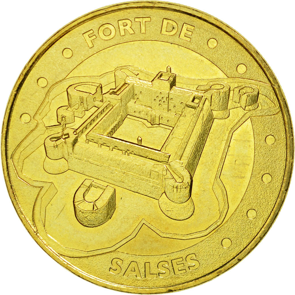 France, Token, Touristic token, Salses-le-Château - vue aérienne n°3, 2016
