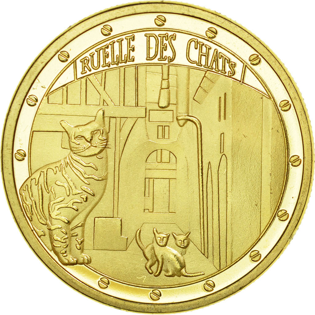France, Jeton, Jeton Touristique, 10/ Troyes - Ruelle des chats, Souvenirs et